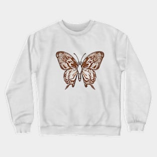 Butterfly Brown Shadow Silhouette Anime Style Collection No. 299 Crewneck Sweatshirt